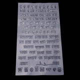 Maxbell Clear Silicone Rubber Stamp for Scrapbook Album Card Numbers Letters 11x20cm