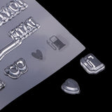 Maxbell Clear Silicone Rubber Stamp for Scrapbook Album Card Numbers Letters 11x20cm