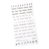 Maxbell Clear Silicone Rubber Stamp for Scrapbook Album Card Numbers Letters 11x20cm