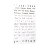 Maxbell Clear Silicone Rubber Stamp for Scrapbook Album Card Numbers Letters 11x20cm
