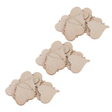 Maxbell 30 Pieces Wooden Heart Shape Plaque Tags with Hole Embellishments DIY Crafts