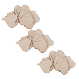 Maxbell 30 Pieces Wooden Heart Shape Plaque Tags with Hole Embellishments DIY Crafts