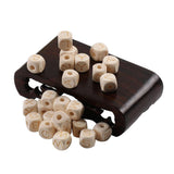 Maxbell 26 Pieces Natural Alphabet Letter Wood Beads Wooden Cube Craft DIY Jewelry