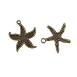 Maxbell 60 Pieces Bronze Alloy Sea Animals Shape Charms Pendants for Jewelry Making