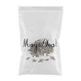 Maxbell 60 Pieces Bronze Alloy Sea Animals Shape Charms Pendants for Jewelry Making