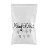 Maxbell 11 Piece Antique Silver Alloy Halloween Skull Charms Large Hole Loose Bead for DIY Necklace Bracelet Jewelry Making Beading Craft - Aladdin Shoppers