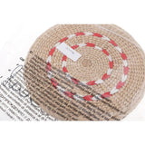 Maxbell 23 cm Natural Straw Round Pouf Tatami Cushion Floor Meditation Yoga Mat