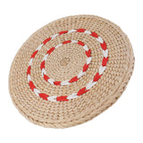 Maxbell 23 cm Natural Straw Round Pouf Tatami Cushion Floor Meditation Yoga Mat