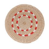 Maxbell 23 cm Natural Straw Round Pouf Tatami Cushion Floor Meditation Yoga Mat