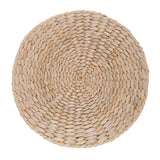 Maxbell 23 cm Natural Straw Round Pouf Tatami Cushion Floor Meditation Yoga Mat