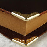 Maxbell 100 Pieces Bronze Gold Scrapbook Photo Album Menus Corner Protectors 14x14mm