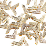 Maxbell 100 Pieces Bronze Gold Scrapbook Photo Album Menus Corner Protectors 14x14mm