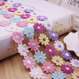 Maxbell 6 Yards 25mm Daisy Flower Embroidery Lace Trim Applique Ribbon Sewing Craft
