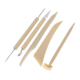 Maxbell 5 Pieces Pottery Clay Sculpting Tools Pottery Art Ceramics DIY Tools Set