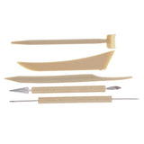 Maxbell 5 Pieces Pottery Clay Sculpting Tools Pottery Art Ceramics DIY Tools Set