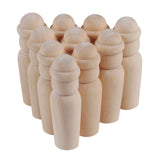 Maxbell 40 Piece Unfinished Wood DIY Family People Wooden Peg Dolls Bodies 60mm 35mm