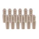 Maxbell 40 Piece Unfinished Wood DIY Family People Wooden Peg Dolls Bodies 60mm 35mm