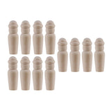 Maxbell 40 Piece Unfinished Wood DIY Family People Wooden Peg Dolls Bodies 60mm 35mm