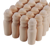 Maxbell 40 Piece Unfinished Wood DIY Family People Wooden Peg Dolls Bodies 60mm 35mm