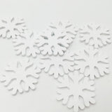 Maxbell 100x White Wooden Snowflake+1pcs Wooden Snowhouse for Christmas Decorations