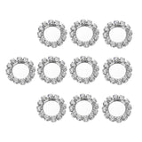 Maxbell 10x Sparkle Fashion Jewelry Base Cabochon Settings Support DIY Settings 8mm Silver Color - Aladdin Shoppers