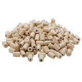 Maxbell Maxbell 300pieces Cylindrical Shape Crafts Beads Wood Loose Spacer Beads Natural Macrame Curtain DIY Supply 8x5mm