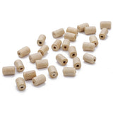 Maxbell Maxbell 300pieces Cylindrical Shape Crafts Beads Wood Loose Spacer Beads Natural Macrame Curtain DIY Supply 8x5mm