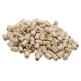 Maxbell Maxbell 300pieces Cylindrical Shape Crafts Beads Wood Loose Spacer Beads Natural Macrame Curtain DIY Supply 8x5mm