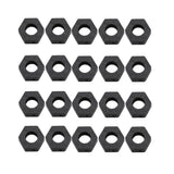 Maxbell 20pieces Sexangle Shape Crafts Beads Wood Loose Spacer Beads Natural Macrame Curtain DIY Supply 29x30mm Black - Aladdin Shoppers