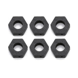 Maxbell 20pieces Sexangle Shape Crafts Beads Wood Loose Spacer Beads Natural Macrame Curtain DIY Supply 29x30mm Black - Aladdin Shoppers