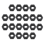 Maxbell 20pieces Sexangle Shape Crafts Beads Wood Loose Spacer Beads Natural Macrame Curtain DIY Supply 29x30mm Black - Aladdin Shoppers