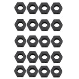 Maxbell 20pieces Sexangle Shape Crafts Beads Wood Loose Spacer Beads Natural Macrame Curtain DIY Supply 29x30mm Black - Aladdin Shoppers