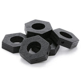 Maxbell 20pieces Sexangle Shape Crafts Beads Wood Loose Spacer Beads Natural Macrame Curtain DIY Supply 29x30mm Black - Aladdin Shoppers