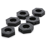 Maxbell 20pieces Sexangle Shape Crafts Beads Wood Loose Spacer Beads Natural Macrame Curtain DIY Supply 29x30mm Black - Aladdin Shoppers