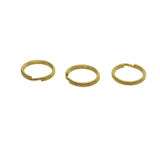 Pack of 20 Pcs Metal Solid Brass Round Edged Keyring Keychain Split Ring Keys Rings Chain Holder Bag Charms Clasp for Clip key DIY Jewelry 15 mm