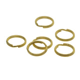 Pack of 20 Pcs Metal Solid Brass Round Edged Keyring Keychain Split Ring Keys Rings Chain Holder Bag Charms Clasp for Clip key DIY Jewelry 15 mm