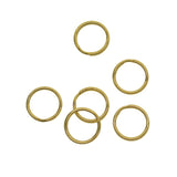 Pack of 20 Pcs Metal Solid Brass Round Edged Keyring Keychain Split Ring Keys Rings Chain Holder Bag Charms Clasp for Clip key DIY Jewelry 15 mm