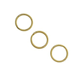 Pack of 20 Pcs Metal Solid Brass Round Edged Keyring Keychain Split Ring Keys Rings Chain Holder Bag Charms Clasp for Clip key DIY Jewelry 15 mm