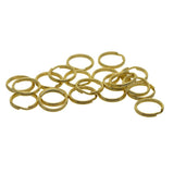 Pack of 20 Pcs Metal Solid Brass Round Edged Keyring Keychain Split Ring Keys Rings Chain Holder Bag Charms Clasp for Clip key DIY Jewelry 15 mm