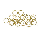 Pack of 20 Pcs Metal Solid Brass Round Edged Keyring Keychain Split Ring Keys Rings Chain Holder Bag Charms Clasp for Clip key DIY Jewelry 15 mm