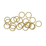 Pack of 20 Pcs Metal Solid Brass Round Edged Keyring Keychain Split Ring Keys Rings Chain Holder Bag Charms Clasp for Clip key DIY Jewelry 15 mm