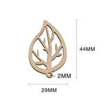 Maxbell 80 Pcs Natural Leaves and Flower Wood Embellishment DIY Decoration Crafts