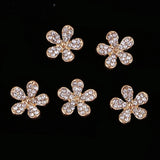 Maxbell 5Pcs Daisy Alloy Rhinestone Flatback Craft Button Scrapbooking Embellishment