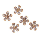 Maxbell 5Pcs Daisy Alloy Rhinestone Flatback Craft Button Scrapbooking Embellishment