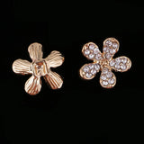Maxbell 5Pcs Daisy Alloy Rhinestone Flatback Craft Button Scrapbooking Embellishment