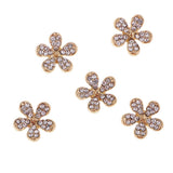 Maxbell 5Pcs Daisy Alloy Rhinestone Flatback Craft Button Scrapbooking Embellishment