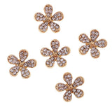Maxbell 5Pcs Daisy Alloy Rhinestone Flatback Craft Button Scrapbooking Embellishment