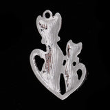 Maxbell 3 Piece DIY Enamel Rhinestone Cat Charms Pendants Jewelry Making Findings
