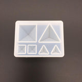 Maxbell 2 Pieces Geometric Silicone Pendant Mold DIY Jewelry Resin Craft Mould Tools