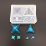 Maxbell 2 Pieces Geometric Silicone Pendant Mold DIY Jewelry Resin Craft Mould Tools